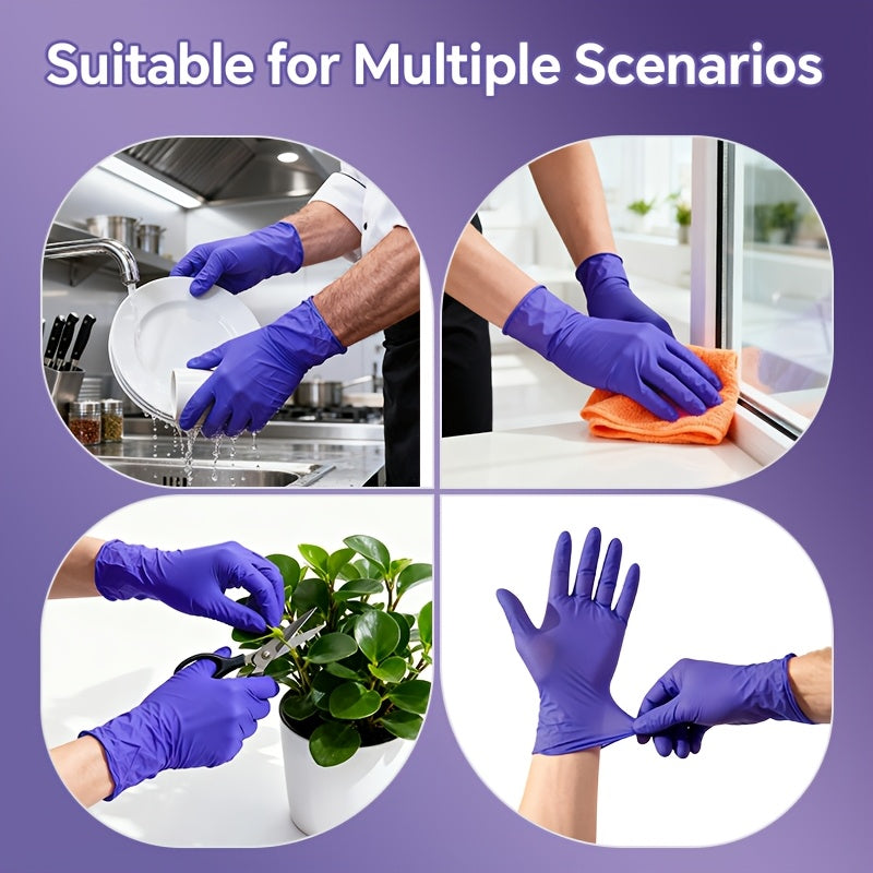 5, 000 Blue\u002FBlack\u002FPurple Disposable Gloves Made of Nitrile, 200 Units Per Pack, Large Size, Latex-Free And Powder-Free, Ideal for, Cleaning Tasks, Automotive Repairs, Beauty Salons, And Pet Care