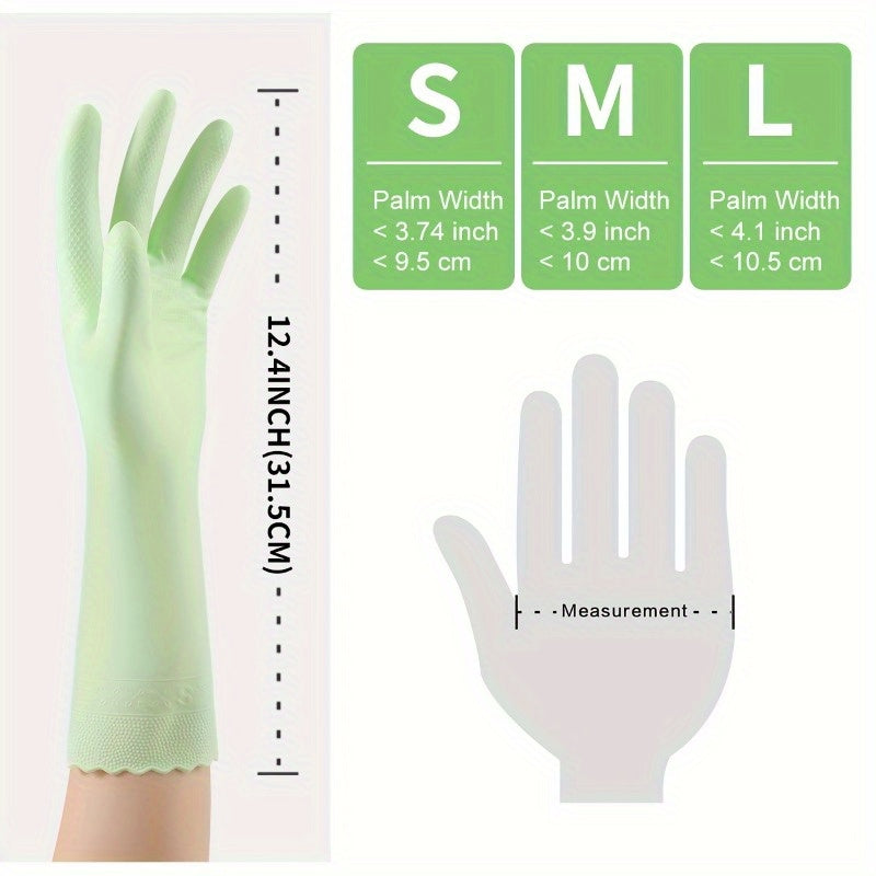 6 Pairs Latex-Free Small Size Reusable Gloves - Soft PVC Cleaning Gloves Suitable for Dishwashing, Kitchen, Laundry & Gardening - Gloves for &