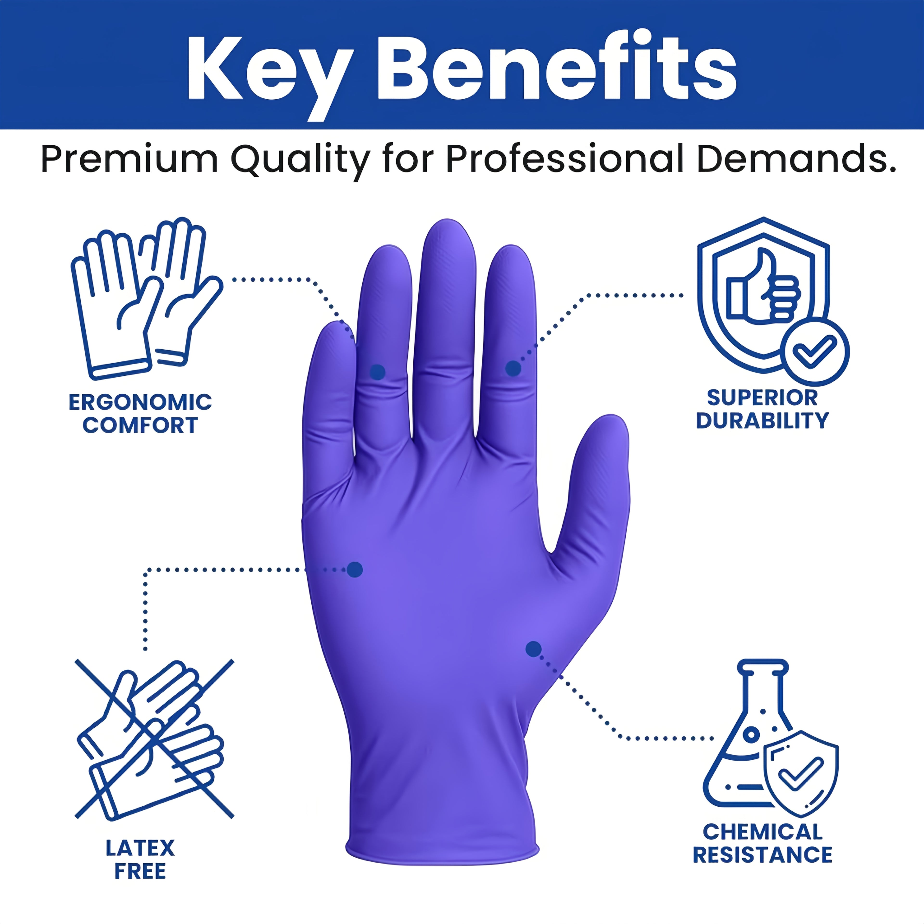 500pcs Dark Purple Disposable Nitrile Gloves - 4.5 Mil, Latex-Free And Powder-Free, 4 Sizes Available (S\u002FM\u002FL\u002FXL), Multi-Functional Cleaning Gloves, Stylish Cleaning Gloves, Special for Kitchen Users, Suitable for All Four Seasons