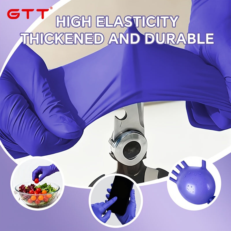 5, 000 Blue\u002FBlack\u002FPurple Disposable Gloves Made of Nitrile, 200 Units Per Pack, Large Size, Latex-Free And Powder-Free, Ideal for, Cleaning Tasks, Automotive Repairs, Beauty Salons, And Pet Care