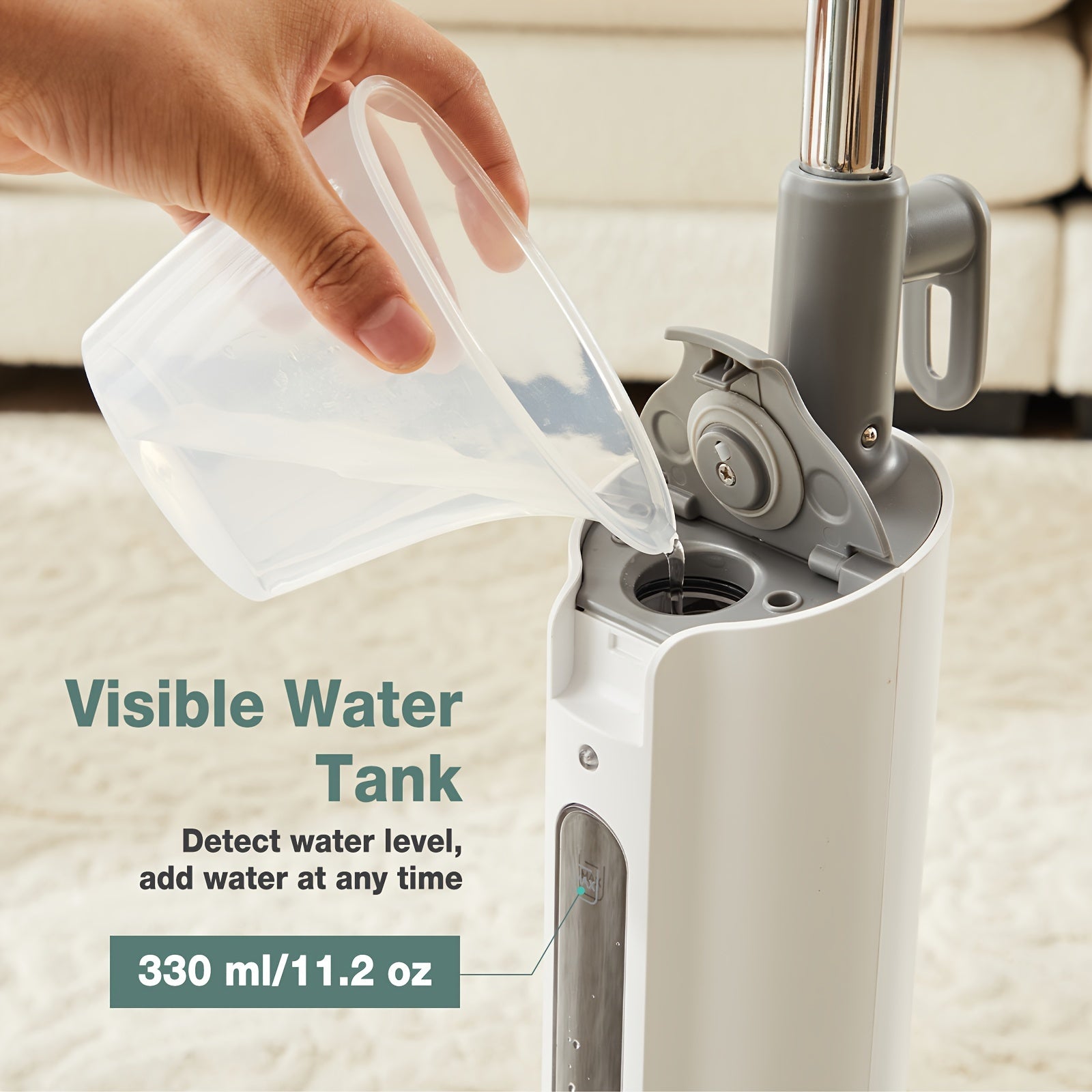 7-in-1 Steam Mop | Hardwood Floor Steamer, Powerful Cleaner for Carpet, Laminate, and Tiles, 3 Adjustable Steam Settings, 30s Fast Heat-up, Includes Carpet Glider & 2 Washable Microfiber Pads, Detachable Handheld Steamer for Walls, Metal, 120