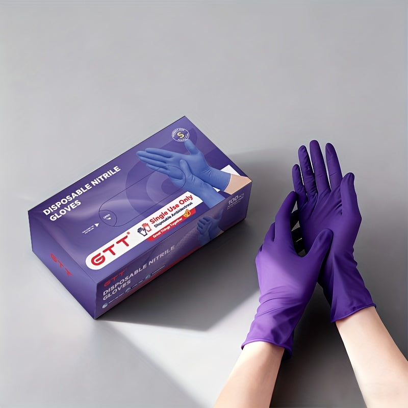 500pcs Dark Purple Disposable Nitrile Gloves - 4.5 Mil, Latex-Free And Powder-Free, 4 Sizes Available (S\u002FM\u002FL\u002FXL), Multi-Functional Cleaning Gloves, Stylish Cleaning Gloves, Special for Kitchen Users, Suitable for All Four Seasons