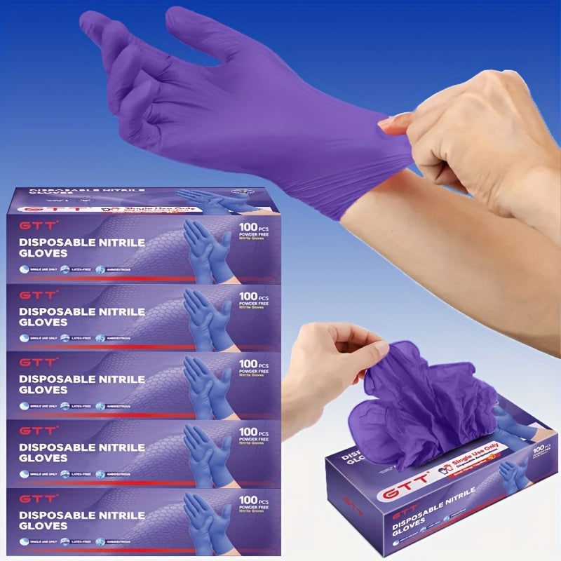 500pcs Heavy-Duty Nitrile Gloves - Latex & Powder-Free, Large Size, Hypoallergenic Disposable Gloves Suitable for Construction, Cleaning, Use, Durable & Comfortable, Suitable for Latex-Sensitive Users, Sensitive Light Beige