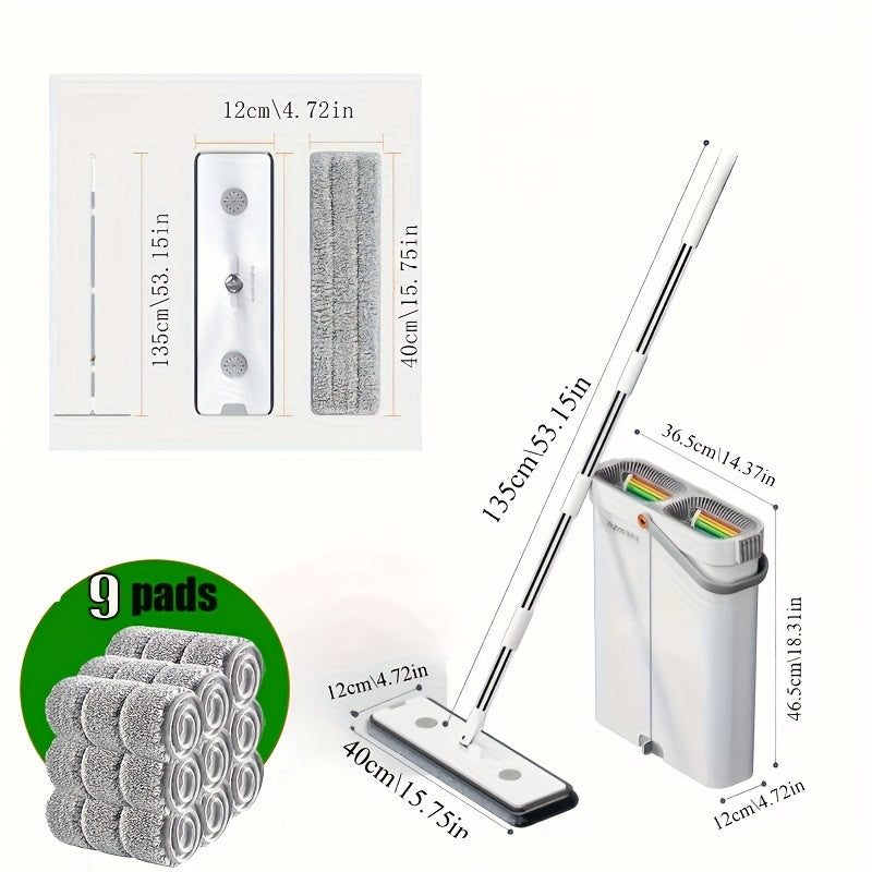 The Enhanced Mop And Bucket Set for 2025 Features 12.99\u002F15.75-Inch Dimensions And Includes 2, 4, Or 6 Ultra-Fine Fiber Pads That Are Machine Washable. It'S Ideal for Cleaning Floors in The Living Room, Bedroom, Kitchen, And Bathroom