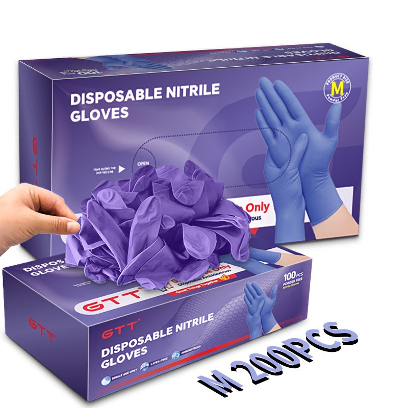 5, 000 Blue\u002FBlack\u002FPurple Disposable Gloves Made of Nitrile, 200 Units Per Pack, Large Size, Latex-Free And Powder-Free, Ideal for, Cleaning Tasks, Automotive Repairs, Beauty Salons, And Pet Care