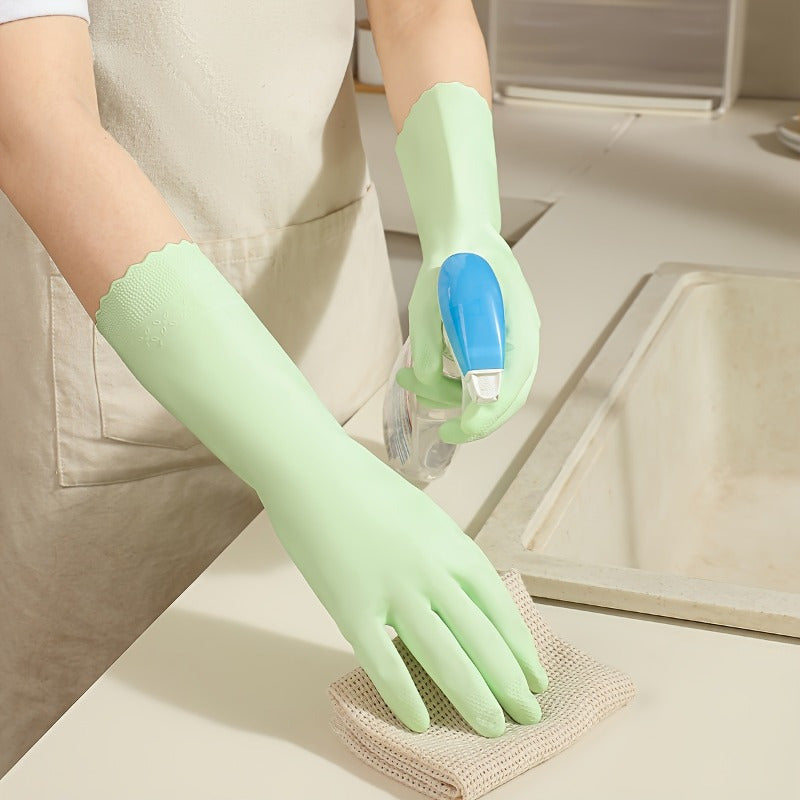 6 Pairs Latex-Free Small Size Reusable Gloves - Soft PVC Cleaning Gloves Suitable for Dishwashing, Kitchen, Laundry & Gardening - Gloves for &