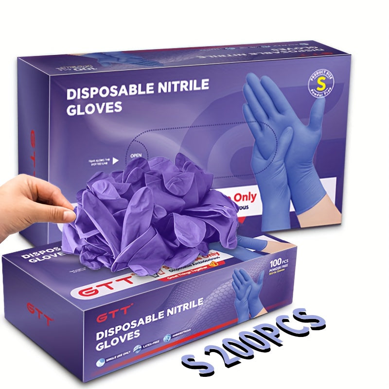 5, 000 Blue\u002FBlack\u002FPurple Disposable Gloves Made of Nitrile, 200 Units Per Pack, Large Size, Latex-Free And Powder-Free, Ideal for, Cleaning Tasks, Automotive Repairs, Beauty Salons, And Pet Care