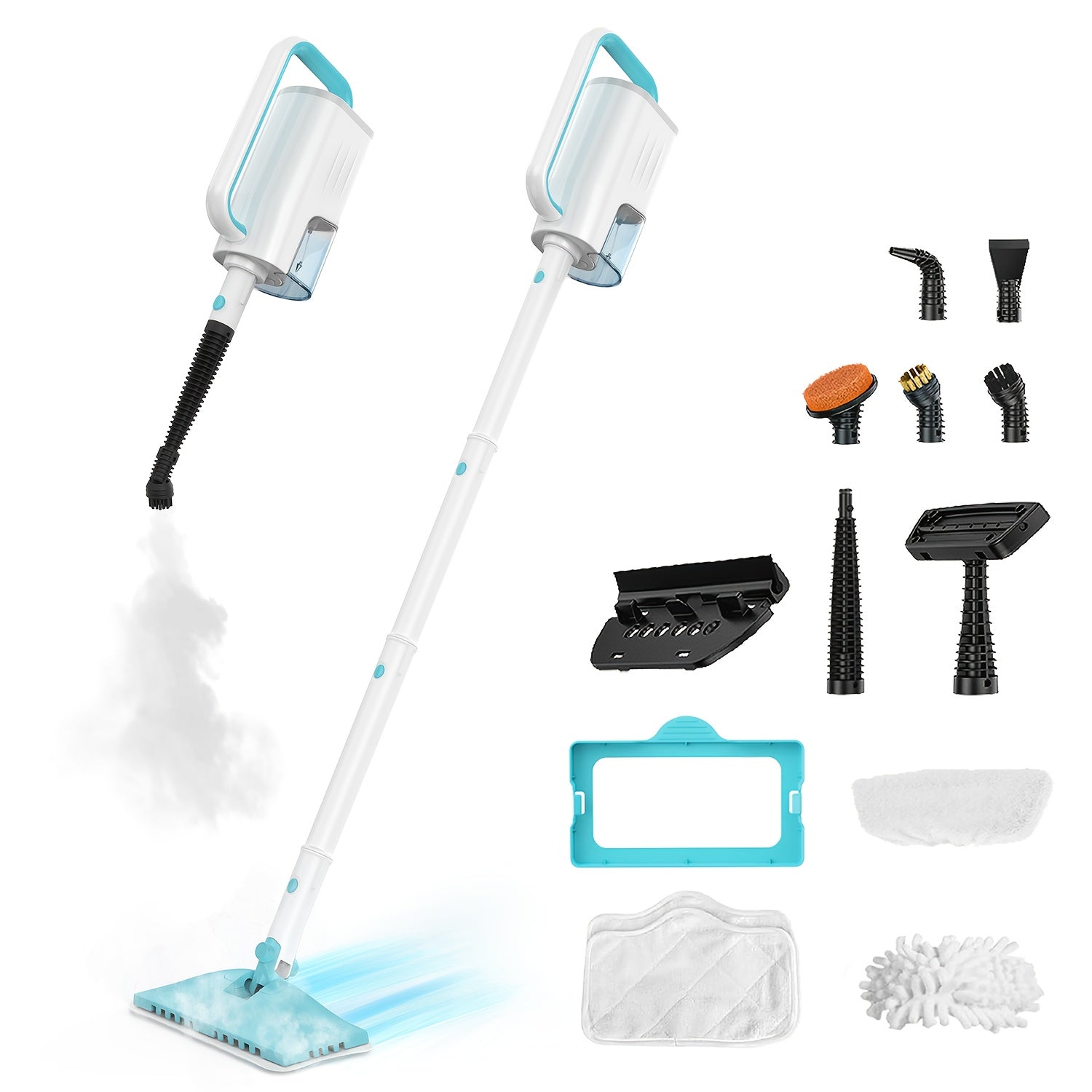 10-in-1 Versatile Powerhouse VM6 Steam Mop | Featuring 230°F Superheated Steam, 230 RPM Rotating Mop Heads, Multiple Additions, Safe Scrubbing for All Floors, No Chemicals, 99.99% Germ Removal