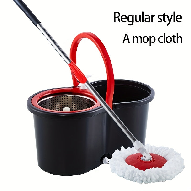 A Set Of Mops, Household Dual-drive Rotary Mops And Bucket Sets, No-wash Mops, Dry And Wet Two, Wash Two In One, 360 Degrees Option for All Kinds Of Floors